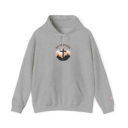 He Is Risen Cross Hoodie | Christian Easter Shirt, Faith-based
