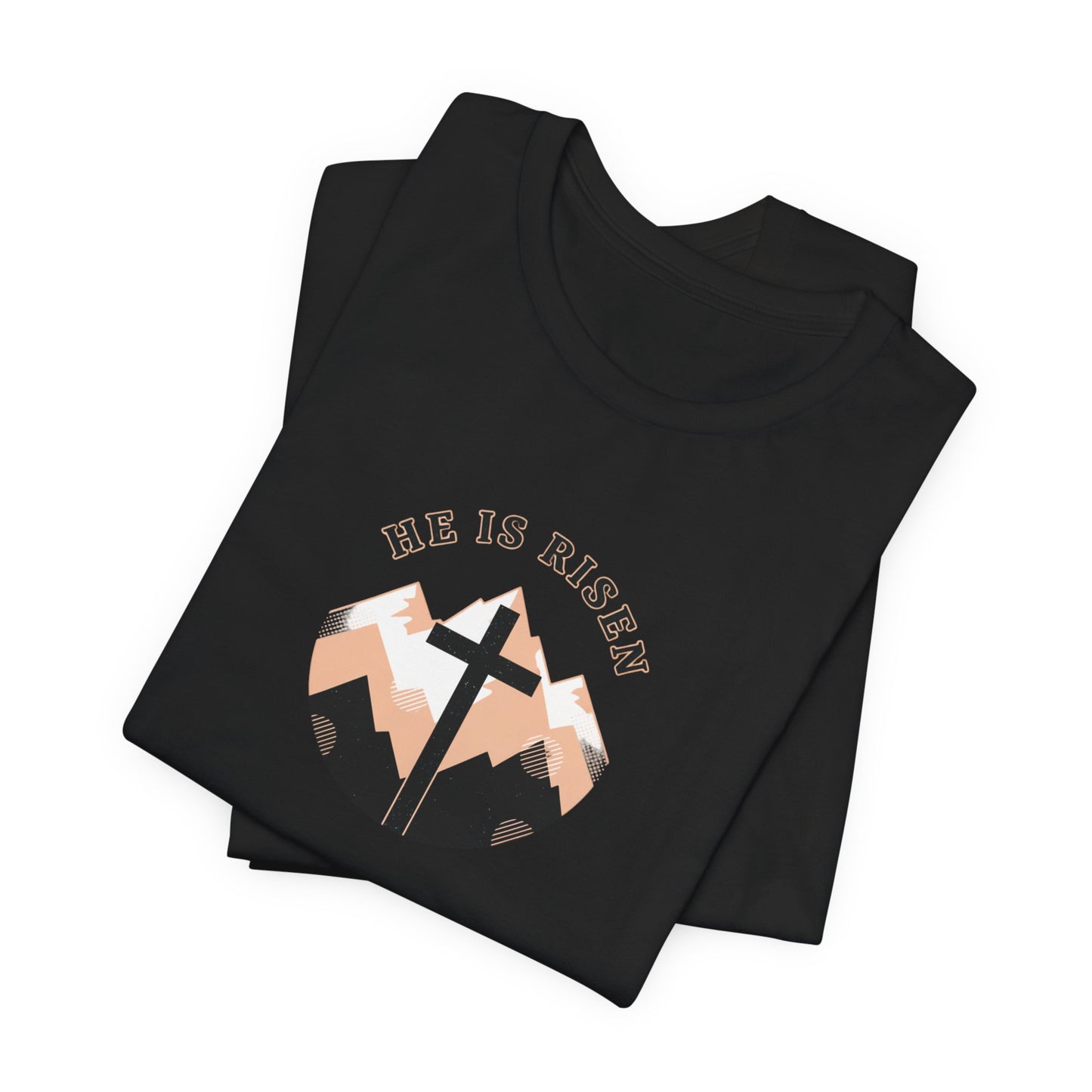 He Is Risen Cross Tee | Christian Easter Shirt, Faith-based